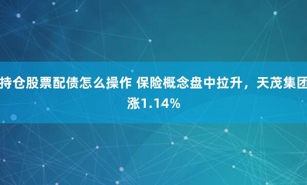 持仓股票配债怎么操作 保险概念盘中拉升,天茂集团涨1.14%